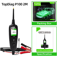 Herramientas de Diagnóstico para Reparación de Automóviles JDiag TopDiag P100, Probador de Circuitos Eléctricos, Escáner de Energía, Probador de Baterías, Cables de 2 Metros