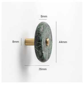 Natural Marble Dresser <strong>Drawer</strong> Pullers <strong>Funky</strong> Furniture Handles Marble and Solid Brass Pull Handles and <strong>Knobs</strong> - Product Image 5