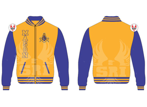 Veste de maçon maîtricien maçonnique sur mesure en satin |   Veste universitaire personnalisée avec logo brodé pour hommes, regalia maçonniques - Product Image 6