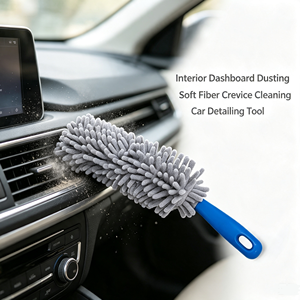 Gray Chenille <b>Cleaning</b> Duster Microfiber Dusting <b>Brush</b> Soft Fiber Cleaner for Car Home Office - Product Image 3