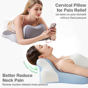 Oreiller multifonctionnel en mousse à mémoire de forme respirante JYM JYM avec housse d'oreiller en soie rafraîchissante, offrant un soutien confortable pour le cou - Product Image 3