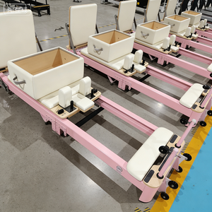 Machine de <span class=keywords><strong>Pilates</strong></span> commerciale rose en aluminium, lit de <span class=keywords><strong>yoga</strong></span> pliable pour <span class=keywords><strong>studio</strong></span> et usage domestique - Product Image 5