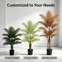 Grand palmier Areca artificiel de 160 cm, réaliste, résistant aux UV, écologique, mini palmier artificiel en pot pour l'intérieur, hall d'hôtel