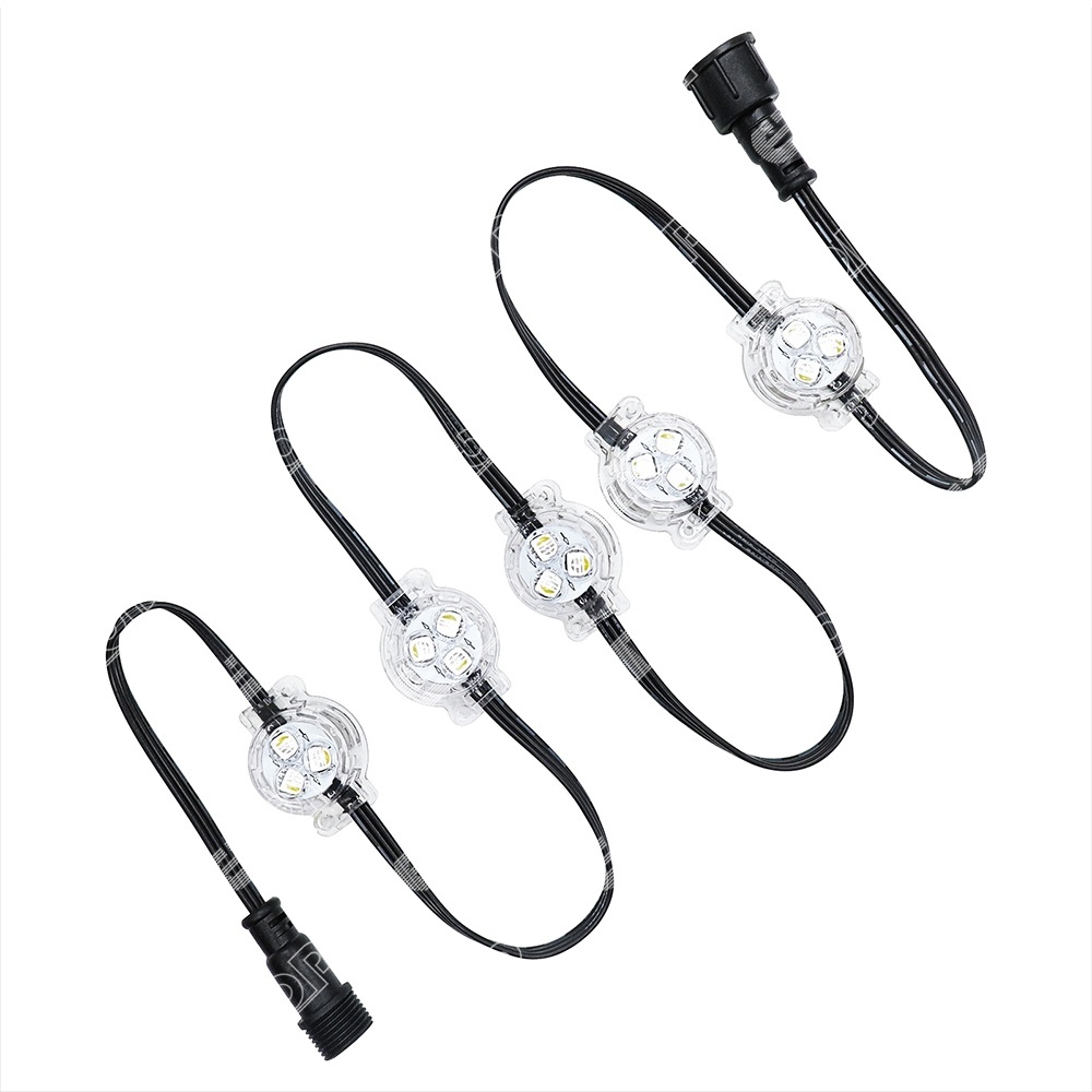 ETOP Led Point Light 30mm 12V/24V RGBW IP68 Waterproof Dimmable Pixel Light for Christmas Holiday Home Exterior