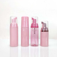 Emballage cosmétique en plastique PET en mousse personnalisé de haute qualité Portable noir mat nettoyant pour le visage après-rasage bouteille à pompe en mousse