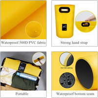 Sac de stockage d'eau portable en PVC imprimé sur mesure 15L 20L, pliable pour camping, pique-nique et lavage extérieur