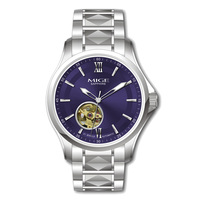 Reloj de hombre automático de lujo personalizado de 41 mm, cristal de zafiro, acero inoxidable 316L, reloj mecánico hueco.