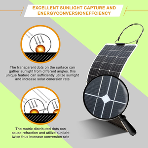 모바일 배터리에 대한 100W 유연한 18V 태양 전지 패널 단결정 발전기 VR 요트 부드러운 Solour에 의한 야외 모험 - Product Image 4