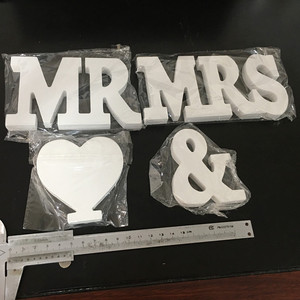 Wood Wooden Letter White Alphabet DIY Personalised Name Design Wedding Birthday <strong>Party</strong> <strong>Decoration</strong> - Product Image 4