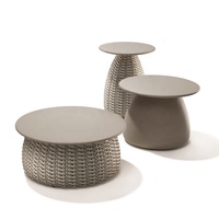 Table basse en osier et rotin, combinaison de loisirs d'extérieur, mobilier d'hôtel design nordique simple, balcon, jardin