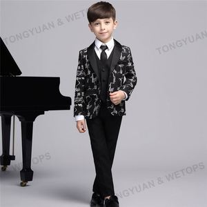 ชุดทักซิโด้เด็กแบบกำหนดเอง,ชุดสูทสุดหล่อกางเกงเสื้อเบลเซอร์เครื่องเล่นเปียโนชุด<span class=keywords><strong>ทางการ</strong></span>สำหรับงานเลี้ยงวัน<span class=keywords><strong>เกิด</strong></span> - Product Image 3