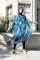 MOTIVE FORCE Maillot de bain musulman personnalisé de haute qualité, couleur et design populaire, imprimé numériquement, grande taille, burkini pour femmes