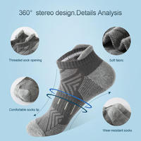 Chaussettes OEM pour hommes, montantes, antidérapantes, rayées, tricotées, respirantes, en coton épais, pour le sport, le running, printemps-automne, avec bordure absorbante