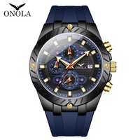 Montre Chronographe à Quartz ONOLA, Nouveauté 2026, Montre Homme Sport Étanche, Vente en Gros, Montres Homme de Luxe Étanche en Silicone