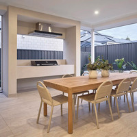 Villa modulaire australienne en acier léger avec système de panneaux préfabriqués pour maison individuelle de luxe, modèle belge