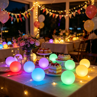Lampe LED décorative en forme de boule avec télécommande, changement de couleur, étanche IP65, pour intérieur et extérieur, idéale pour les festivals et la décoration quotidienne.
