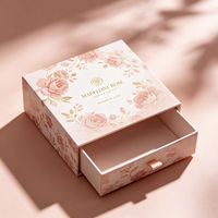 Boîte d'emballage de bijoux en papier recyclable avec logo personnalisé, boîte cadeau de luxe à tiroir, boîte d'emballage en carton avec impression, fabricant OEM