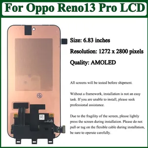 หน้าจอแสดงผล AMOLED สำหรับ Reno13 Pro ขนาด 6.83 นิ้ว พร้อมทัชสกรีนอะไหล่เปลี่ยนทดแทน รับประกัน 6 เดือน รุ่น CPH2697 อะไหล่แท้ 100% - Product Image 1