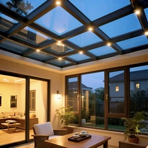 Veranda Moderna in Vetro per Tutte le Stagioni con Struttura in Alluminio Isolata Termicamente per <span class=keywords><strong>Giardino</strong></span> <span class=keywords><strong>e</strong></span> Spazi Relax all'Aperto di Ville - Product Image 4