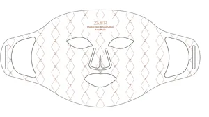 Máscara de silicone 4 cores para terapia de luz LED infravermelha, máscara macia flexível de silicone com LED vermelho, novidade