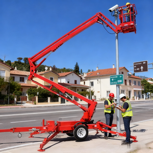 Élévateur Portable Télescopique 12m-24m Remorque Aérienne Remorquage Remorquable Derrière Petit Ascenseur Homme Boom - Product Image 4