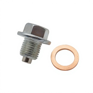 FOR M12*1.25 Magnetic Oil Pan Drain <b>Plug</b> For Toyota Reiz Camry RAV4 Highlander Prado - Product Image 1