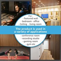 Échantillon de panneau acoustique en bois Akupanel, panneaux acoustiques en bois pour la décoration de bureau, panneau insonorisant pour murs et plafonds en MDF