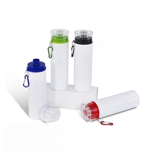 Support de gourde en alliage d'aluminium avec mousqueton, bouteille vierge pour sublimation, pour le sport, le cyclisme, l'<span class=keywords><strong>escalade</strong></span>, la VTT, à boire directement - Product Image 3