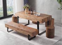 Longue table à manger moderne en bois chaise combinaison rétro assis jetée hôtel réception journal personnalité jetée table à manger