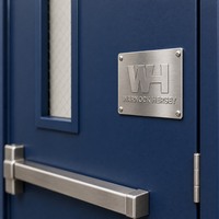Porte coupe-feu double en acier pour bâtiment commercial, 180 minutes, certifiée WH, avec barre de poussée, pour évacuation d'urgence en cas d'incendie