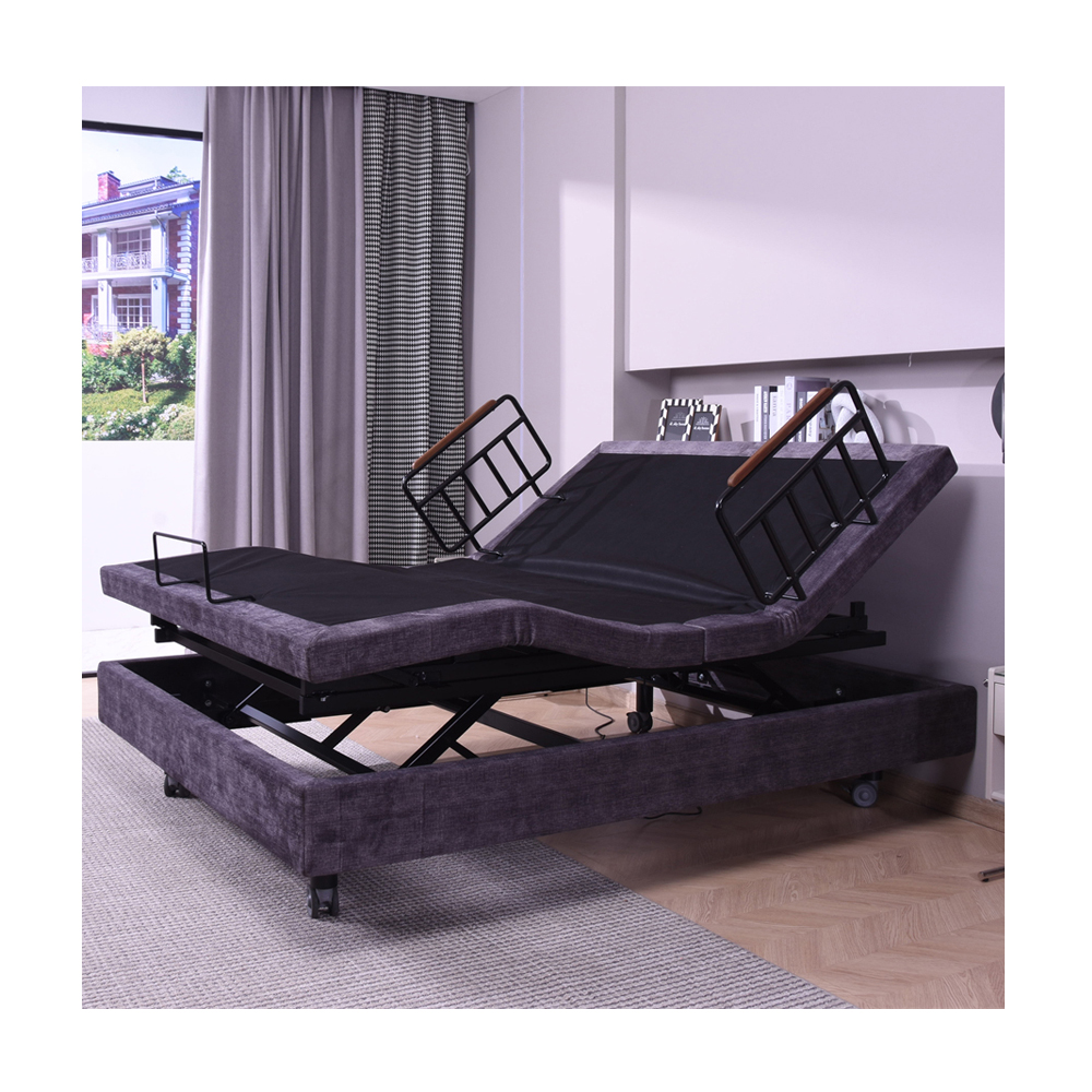Tekvorcare-Adjustable Bed Frame с Massage Okin, Queen Size Bed Base для Bedroom, King Size
