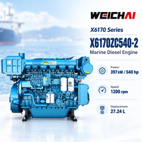 Moteur marin commercial X6170ZC540-2, 397 kW, 540 CV, 1200 tr/min, turbocompressé, moteur diesel de propulsion pour navire de marchandises, navire de pêche