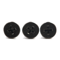 Vis à tête plate ultra-basse à empreinte cruciforme Phillips M2*5mm pour ordinateur portable, en acier nickelé noir, vis fines pour machine, système métrique