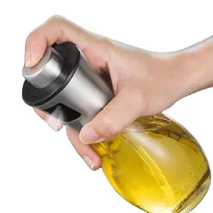 Offre Spéciale 304 acier inoxydable 200ml bouteille d'huile de cuisine pulvérisateur d'huile sous pression pour la cuisson au barbecue