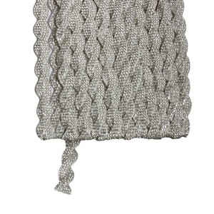 12mm Twisted <strong>Braided</strong> Suede Sandals With <strong>Diamond</strong> Rhinestones Upper Glass Accessories for Shoes Garments Bags - Product Image 2