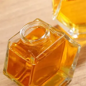 Fabricants vente en gros importation pots hexagonaux en verre de miel bocaux avec couvercles