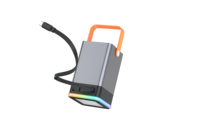 Batterie externe à charge rapide 100W 30000mAh pour ordinateur portable et téléphone, chargeur portable à 3 sorties avec charge PD QC, câble de charge intégré