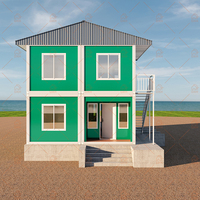 Maison modulaire en conteneur portable à deux étages, structure en acier, bureau modulaire en conteneur, bâtiment, dortoir, hôtel