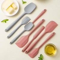 Spatule en silicone -40-220° Résistante à la chaleur, de qualité alimentaire, compatible four, sans couture, antiadhésive, outil de cuisson et de mélange