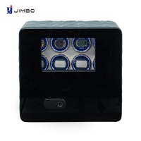 Boîte de rangement sécurisée pour montres avec lecteur d'empreintes digitales biométrique de luxe, pour 6 montres, en cuir matelassé, moteur Mabuchi, collection privée