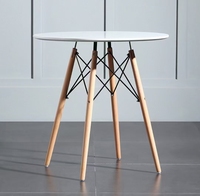 Table de cuisine nordique scandinave moderne 70 x 70 x 72 cm, table ronde en bois pour la maison ou l'hôtel