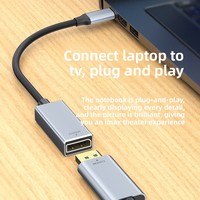 Câble adaptateur Type-C vers DP mâle/femelle 8K 60Hz pour ordinateur portable, téléphone portable, Macbook, ordinateur vers projecteur, téléviseur, moniteur, adaptateur USB C DP