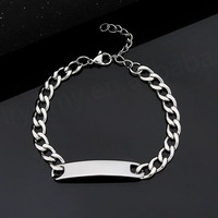 Pulseras Curvas de Acero Inoxidable Estilo Muestra, Superventas, con Grabado, Pulseras y Joyería DIY Unisex