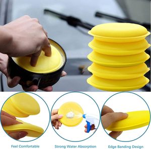 Soft <b>Car</b> Cleaning <b>Polish</b> Wax Foam Sponge High Density Waxing Sponge Vehicredwfabric Toolfactory Wholesale Sponged Wash - Product Image 4