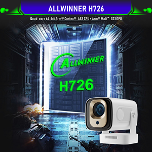 Projecteur intelligent HY260PRO 1080p compatible 4K, 280 lumens ANSI réels, Android 11, mise au point automatique, haut-parleurs intégrés, projection courte portée, cinéma - Product Image 2