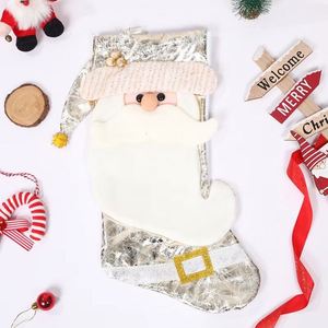 New Best-Selling Eco-Friendly Soft Polyester Fiber Christmas Stocking Candy & Gift Bags - Product Image 2