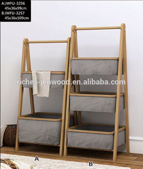 3 tier bamboo laundry rack