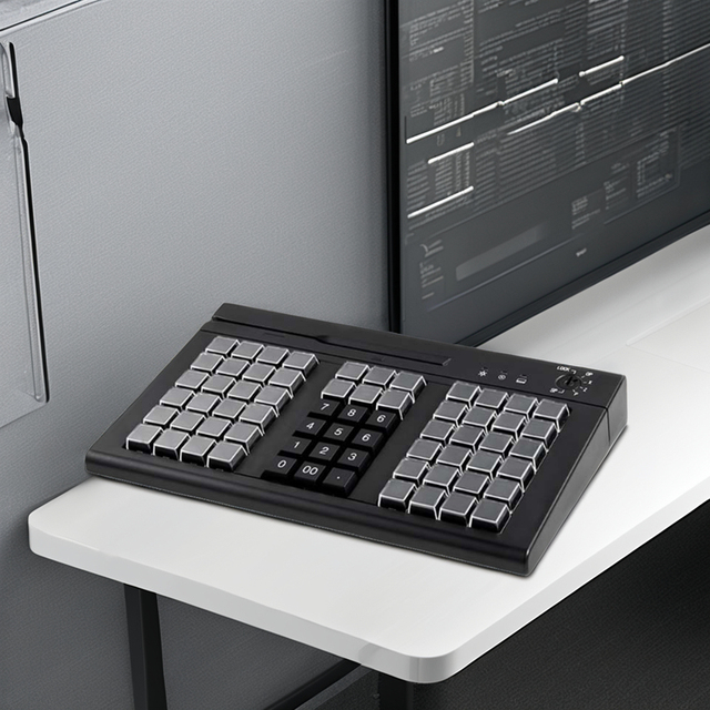 66-Keys Programmable POS Terminal with 3 Tracks Magnetic Stripe Card Reader Mechanical Keyboard