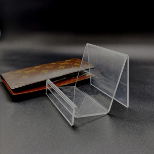 Artfulcosmos <b>Acrylic</b> Display Stand Clear Finish For Purse And Sunglass Vertical Countertop Storage Solution - Product Image 1