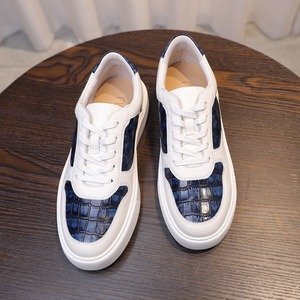 Nouvelles baskets décontractées haut de gamme 2025 en cuir pleine fleur, semelle épaisse de 4 cm, légères et polyvalentes, pour hommes - Product Image 2